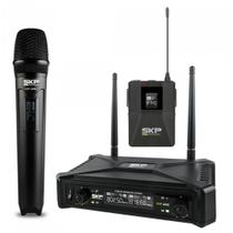 Microfone Sem Fio Com Transmissão Digital UHF 400D SKP