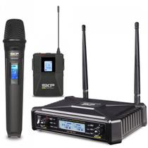 Microfone Sem Fio Com Transmissão Digital UHF 700 Pro SKP