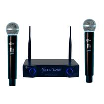 Microfone Sem Fio Custom Sound CW 40 Mão Duplo Dinâmico Digital