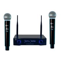 Microfone Sem Fio Custom Sound CW 40 Mão Duplo Dinâmico Digital