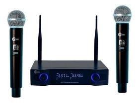 Microfone Sem Fio Custom Sound Cw 40 Uhf Mão Duplo 48 Canais