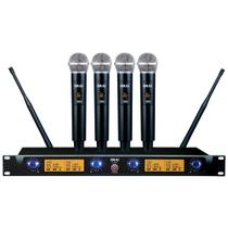 Microfone Sem Fio de 4 Canais BLG Uhf - UF-4000