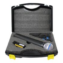 Microfone sem Fio de Mão UHF 100 canais USB X1 TSI Microfone sem Fio de Mão UHF 100 canais USB X1 TSI
