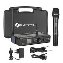 Microfone Sem Fio De Mão UHF Bivolt Kadosh K501M Para Igreja Palestra Escola Palco