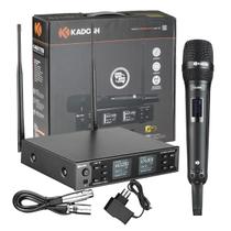 Microfone Sem Fio De Mão Uhf Com Função Talkback E Display LCD Profissional K461M TB Kadosh