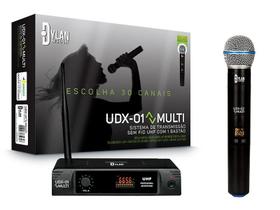 Microfone Sem Fio de Mão UHF Dylan UDX-01 Preto Microfone Sem Fio de Mão UHF Dylan UDX-01 Preto