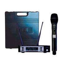Microfone Sem Fio De Mão Uhf Frequencia Variavel 200 Canais Com Função Talk Back D9001TB Dylan