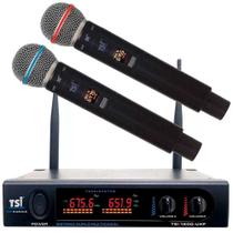 Microfone Sem Fio Digital Duplo TSI 1200 UHF