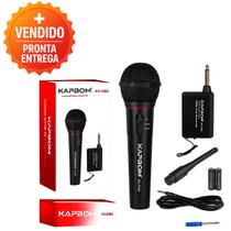 Microfone Sem Fio Dinâmico Portátil Transmissor P2 P10 + Cabo Incluso Para Uso Profissional