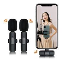 Microfone Sem Fio Duplo De Lapela Tipo-C Celular Android