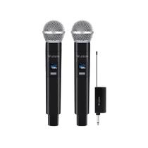 Microfone Sem Fio Duplo de Mao 2.4 GHz LS302 - Leson Microfone Sem Fio Duplo de Mao 2.4 GHz LS302 - Leson