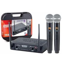 Microfone Sem Fio Duplo de Mão DVS100DM - VOKAL Microfone Sem Fio Duplo de Mão DVS100DM - VOKAL