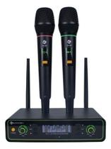 Microfone Sem Fio Duplo De Mão Uhf 200 Canais Kadosh K422m