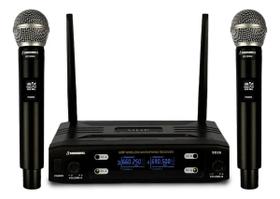 Microfone Sem Fio Duplo de Mao UHF SD-28 MM - Soundrix Microfone Sem Fio Duplo de Mao UHF SD-28 MM - Soundrix