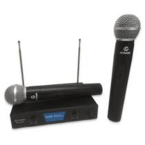 Microfone Sem Fio Duplo Dinâmico Profissional Vhf - onistek