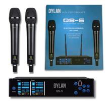 Microfone Sem Fio Duplo Dylan QS-5 Bateria Recarregável Microfone Sem Fio Duplo Dylan QS-5 Bateria Recarregável