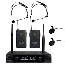 Microfone Sem Fio Duplo Dylan UDX-06 MULTI