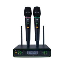 Microfone Sem Fio Duplo Kadosh K422M Pilha Recarregável