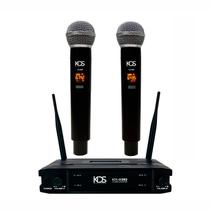 Microfone sem fio duplo kadosh kds k w 392m de mao