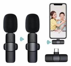 Microfone Sem Fio Duplo Lapela Profissional Android tipo-c