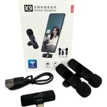 Microfone Sem Fio Duplo Lapela Profissional Tipo C