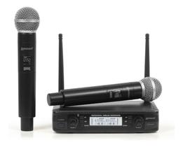 Microfone Sem Fio Duplo Lexsen Lm502m Profissional