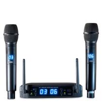 Microfone Sem Fio Duplo, Ls916 Kit Profissional Uhf Leson Microfone Sem Fio Duplo, Ls916 Kit Profissional Uhf Leson