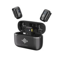 Microfone Sem Fio Duplo Luucco Minipods Para Live Stream Preto Microfone Sem Fio Duplo Luucco Minipods Para Live Stream Preto