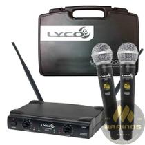 Microfone Sem Fio Duplo Lyco UHF UH08MM 52 Frequências