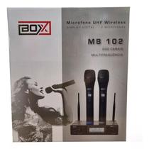 Microfone Sem Fio Duplo MB102 Boxx Uhf 200 Canais