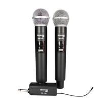 Microfone Sem Fio Duplo MM120D VHF Frequência Fixa - Soundvoice Lite