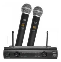 Microfone Sem Fio Duplo MXT UHF 320M De Mão 96 Canais