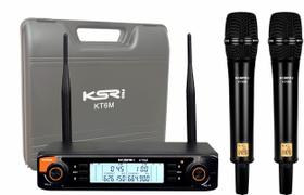 Microfone Sem Fio Duplo Profissional Recarregável Ksr KT6m Microfone Sem Fio Duplo Profissional Recarregável Ksr KT6m