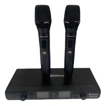 Microfone Sem Fio Duplo Profissional UHF Waldman Para Igreja Eventos 100m