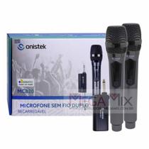 Microfone sem fio duplo recarregavel mc820 - ONISTEK
