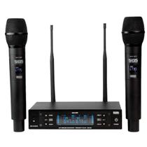 Microfone Sem Fio Duplo Santo Angelo SAS 2011 Recarregável