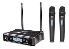 Microfone sem Fio Duplo SKP UHF 600 Pro