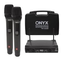 Microfone Sem Fio Duplo Tk U220 Uhf Onyx Microfone Sem Fio Duplo Tk U220 Uhf Onyx