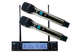 Microfone Sem Fio Duplo TSI BR-8000 UHF 600 Canais Microfone Sem Fio Duplo TSI BR-8000 UHF 600 Canais