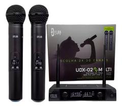 Microfone sem fio duplo UDX-02 Mult versão nova - Black