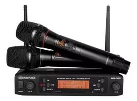 Microfone Sem Fio Duplo Uhf Digital Soundvoice Mm-520sf