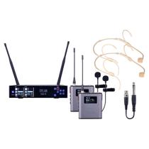 Microfone Sem Fio Duplo UHF Dylan QS-6 600MHZ Microfone Sem Fio Duplo UHF Dylan QS-6 600MHZ