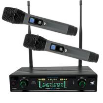 Microfone Sem Fio Duplo UHF TSI-8299 Plus Microfone Sem Fio Duplo UHF TSI-8299 Plus
