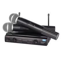 Microfone Sem Fio Duplo VHF Profissional Dinâmico Onistek ON-MC806