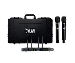 Microfone sem fio dylan d 9500 mao duplo true diversity uhf