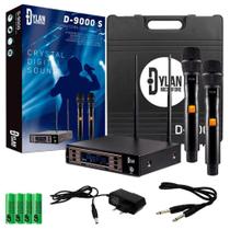 Microfone Sem Fio Dylan D9000S Duplo 200 Canais Digital Microfone Sem Fio Dylan D9000S Duplo 200 Canais Digital