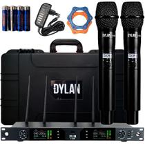 Microfone Sem Fio Dylan D9500 Duplo UHF Digital Dinâmico Cardioide Profissional Lançamento!
