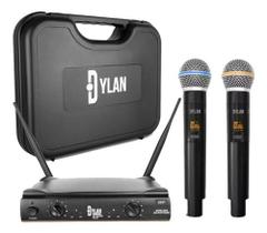 Microfone Sem Fio Dylan Dw-602 Max 2 Bastões Wireless Uhf