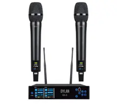 Microfone sem fio dylan qs 5 mao duplo uhf Microfone sem fio dylan qs 5 mao duplo uhf