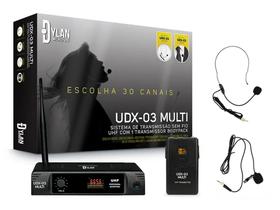 Microfone sem fio Dylan UDX-03 headset lapela multi Uhf Microfone sem fio Dylan UDX-03 headset lapela multi Uhf